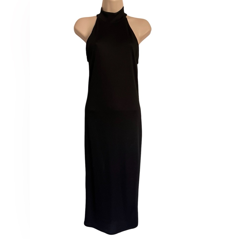 ZARA black halter midi dress - Medium